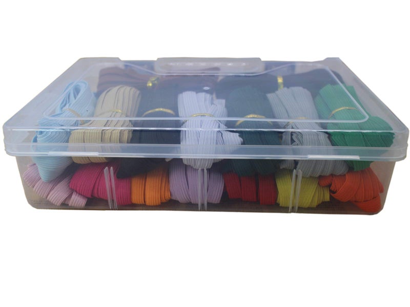 JESEP Assorted-Color 3/8 Inch Elastic Band for Sewing - 100 Yards Stretch Bands for Clothes, Waistband Elastic, Bias Tape, Crochet Accessories - Thin Elastic Cord & Straps for Crafts & DIY Projects - Image 4